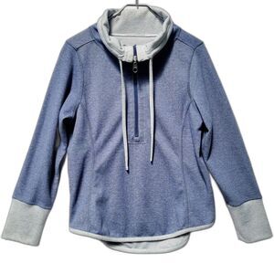 Tommy Bahama Slate Blue Sweatshirt Sun Fade Flipside 1/2 Zip Women's Size M